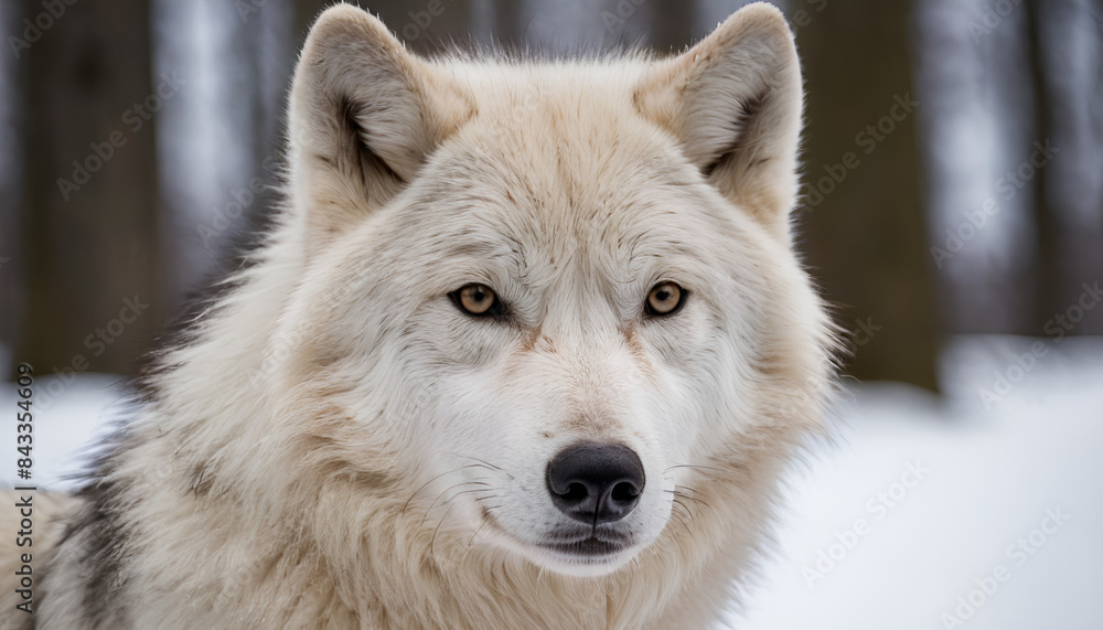 Obraz premium closeup of an arctic wolf