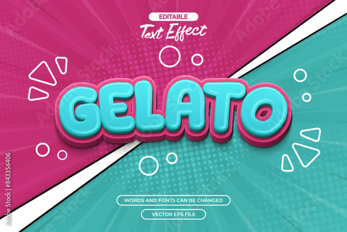 Gelato editable text effect