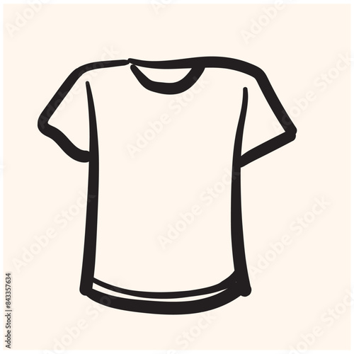 T-shirt protected vector sign with illustration stye doodle and line art