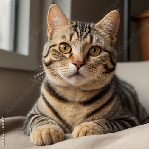 アメリカンショートヘア　猫　ネコ　かわいい　笑顔 動物　 © わたる いぬかい