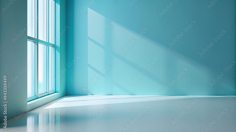 Fototapeta premium Bright And Airy Room With Large Windows And A Minimalist Design. Perfect For Relaxing Or Working.