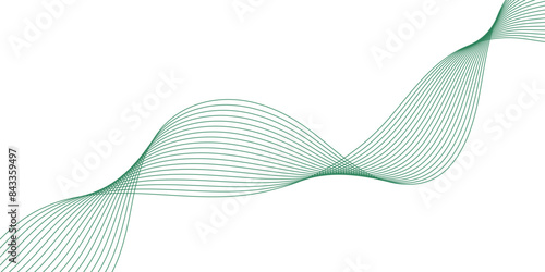 Abstract colorful wave element for design. Digital frequency track equalizer. Digital frequency track equalizer. Vector illustration. Wave with lines created using blend tool. Curved wavy line, smooth