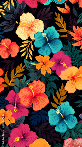 Vibrant floral and foliage patterns