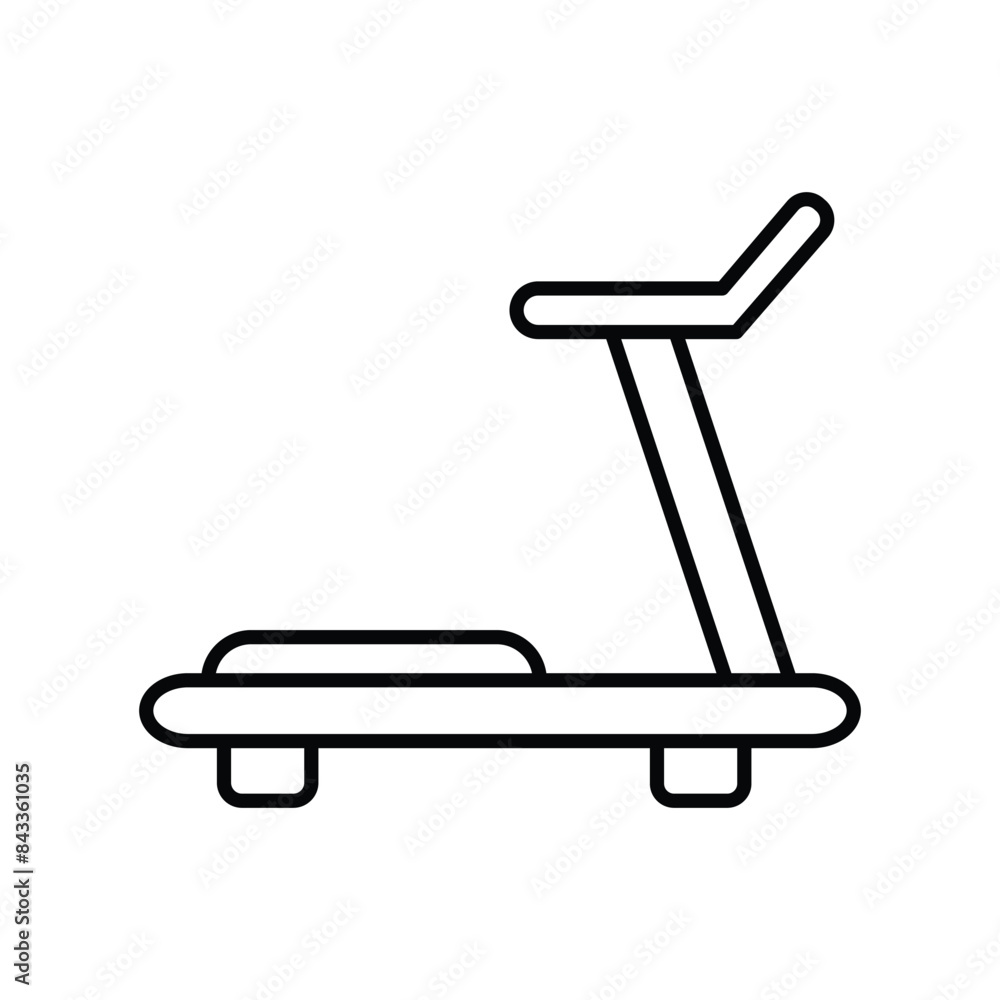 treadmill machine icon with white background vector stock illustration treadmill machine icon with white background vector stock illustration