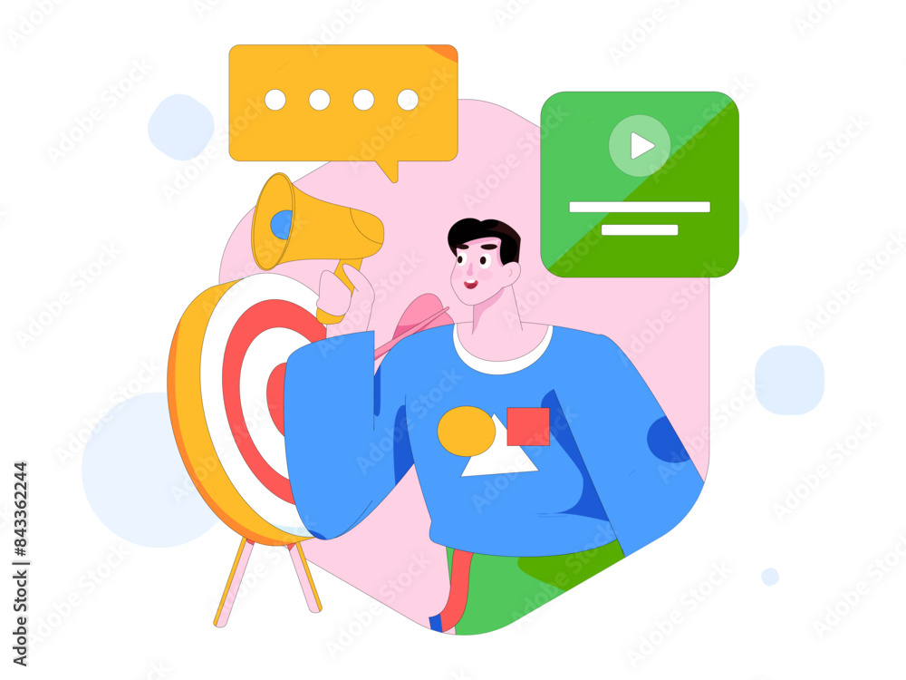 Flat vector illustration of business people operating work scene
Flat vector illustration of business people operating work scene