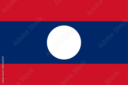 Free Download Laos flag original color and proportions - GFXLoad