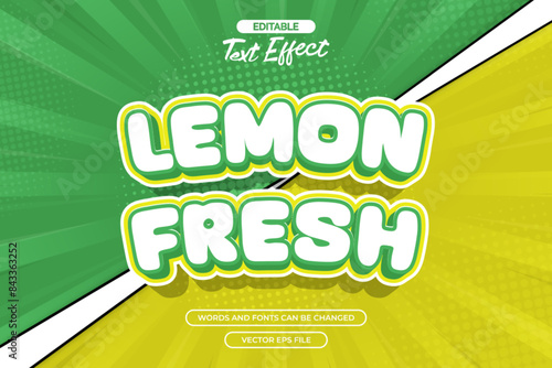 Lemon fresh editable text effect