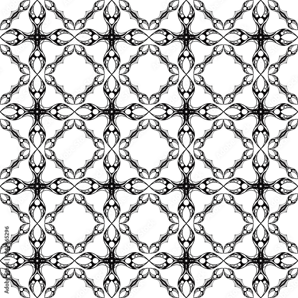 Naklejka premium Abstract, Doodle black lines in abstract pattern without exact pattern, Doodle, Pattern, Image with white background.