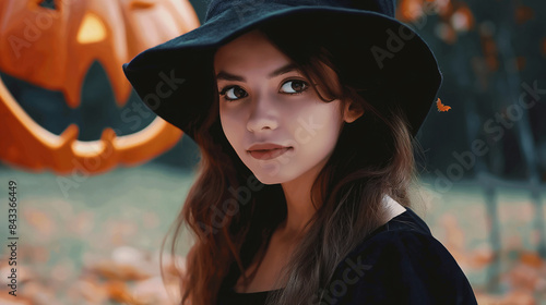 witch in halloween, copy space © Demencial Studies
