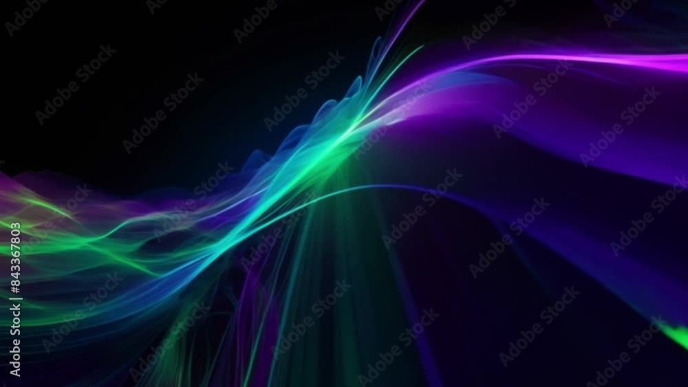 Dance of Light and Color, Ether Waves with dark background footage Dance of Light and Color, Ether Waves with dark background footage