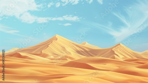 Sand dunes in the Sahara Desert  Morroco hyper realistic 