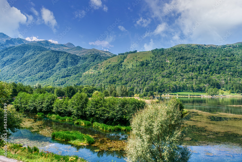 Fototapeta premium Loudenvielle is a new French commune located in the Hautes-Pyrénées department in the Occitanie region.