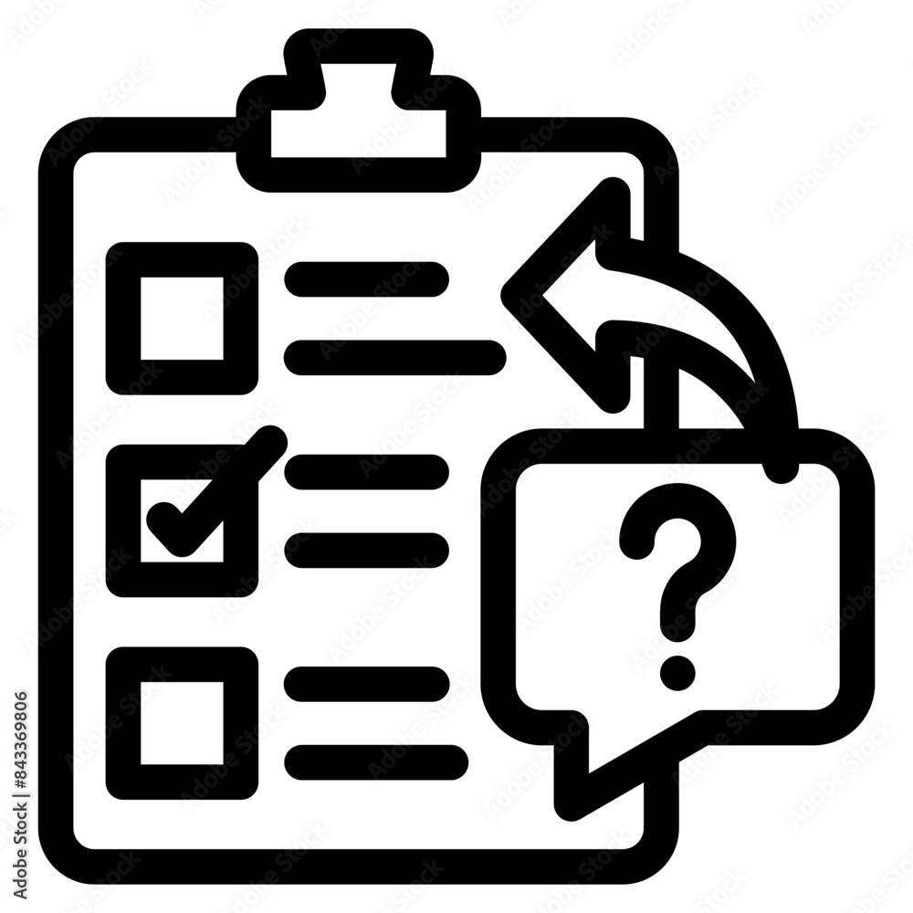 Questionnaire Icon Element For Design