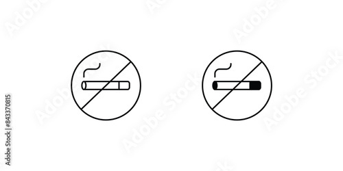 no smoking icon with white background vector stock illustration