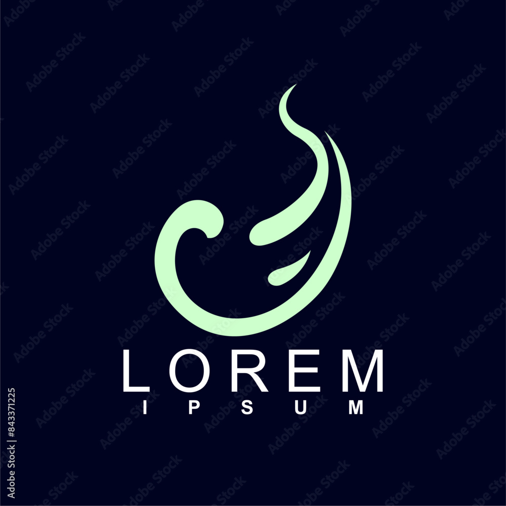 abstract logo design. unique and characterful, geometric abstract logo, modern and cute logo concept