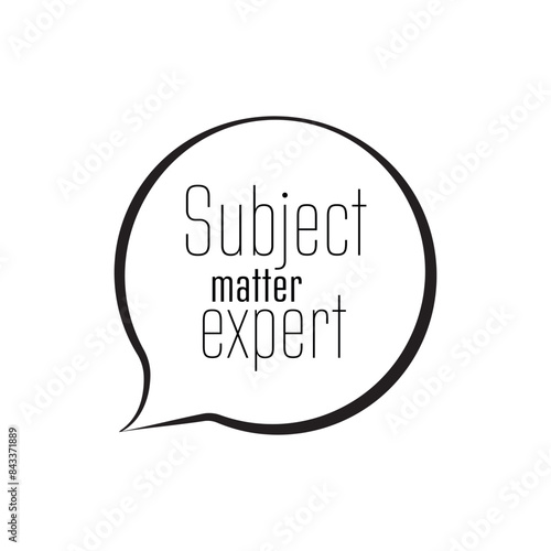 Subject matter expert text on white background
