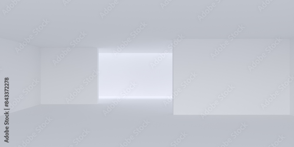 custom made wallpaper toronto digitalEmpty  white space interior with sunlight and shadow, 3d rendering