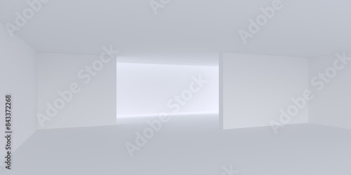 Wallpaper Mural Empty  white space interior with sunlight and shadow, 3d rendering Torontodigital.ca