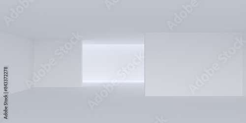 Wallpaper Mural Empty  white space interior with sunlight and shadow, 3d rendering Torontodigital.ca