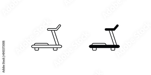 treadmill machine icon with white background vector stock illustration