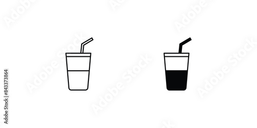 soft drink icon with white background vector stock illustration