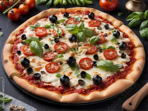 pizza with salami