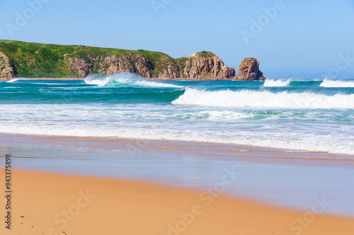 Woolamai Surf Beach is 4.2 km long and due to the westerly winds it has persistently  moderate to high waves averaging 1.7 meter - Phillip Island, Victoria, Australia photo