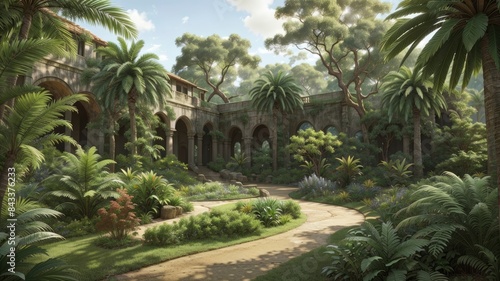 palm trees in the garden