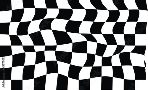 Checkers frame, border in line art style geometric seamless pattern. EPS.10.
