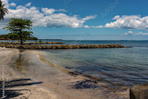 Obraz na płótnie Strand der Karibik bei Capesterre-Belle-Eau auf Guadeloupe w salonie