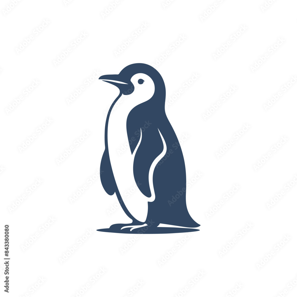 Obraz premium penguin silhouette vector, penguin logo, penguin icon, penguin clipart illustration on white background
