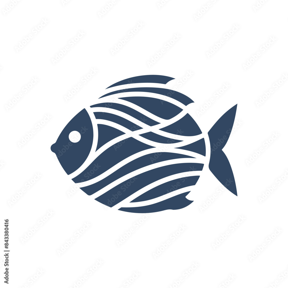 Obraz premium fish on blue background