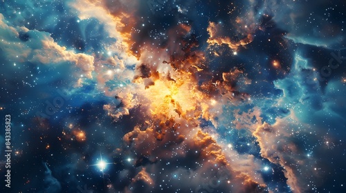 abstract blue background. explosion star.  © Berkah