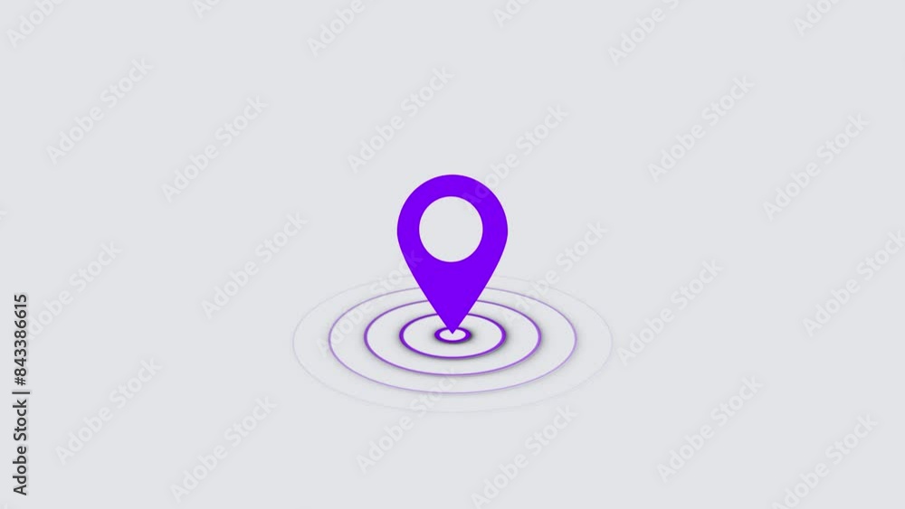 Location map pin pointer on GPS Map tracker animation. Location map pin pointer on GPS Map tracker animation.