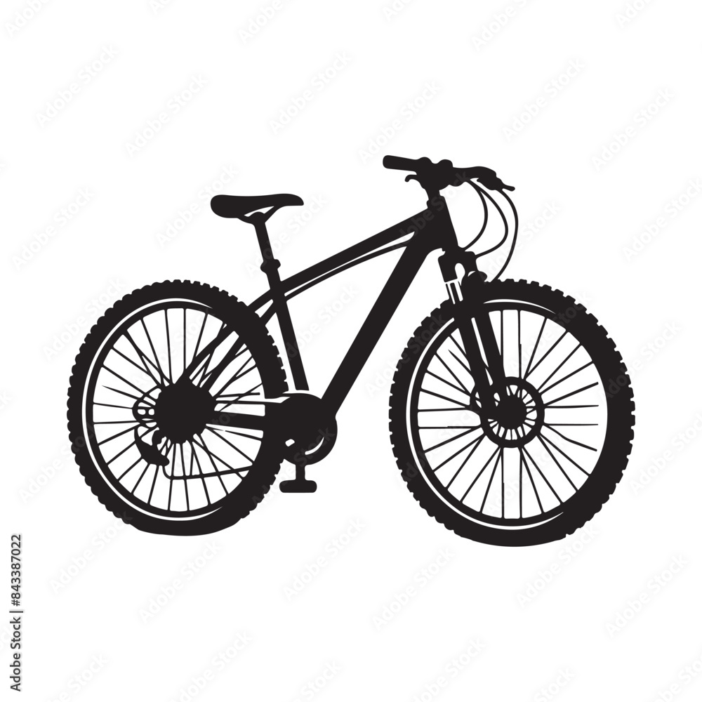 Black bicycle silhouette vector illustrator with white background Black bicycle silhouette vector illustrator with white background