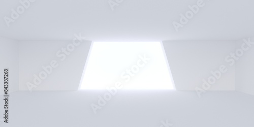 Wallpaper Mural Empty  white space interior with sunlight and shadow, 3d rendering Torontodigital.ca