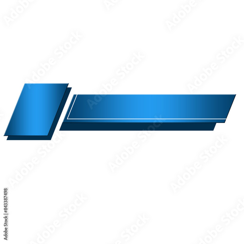 Blue Lower third Label Banner 