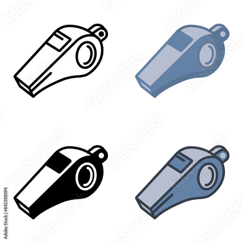 The Whistle icon represents a small instrument used to produce a high-pitched sound for various purposes.