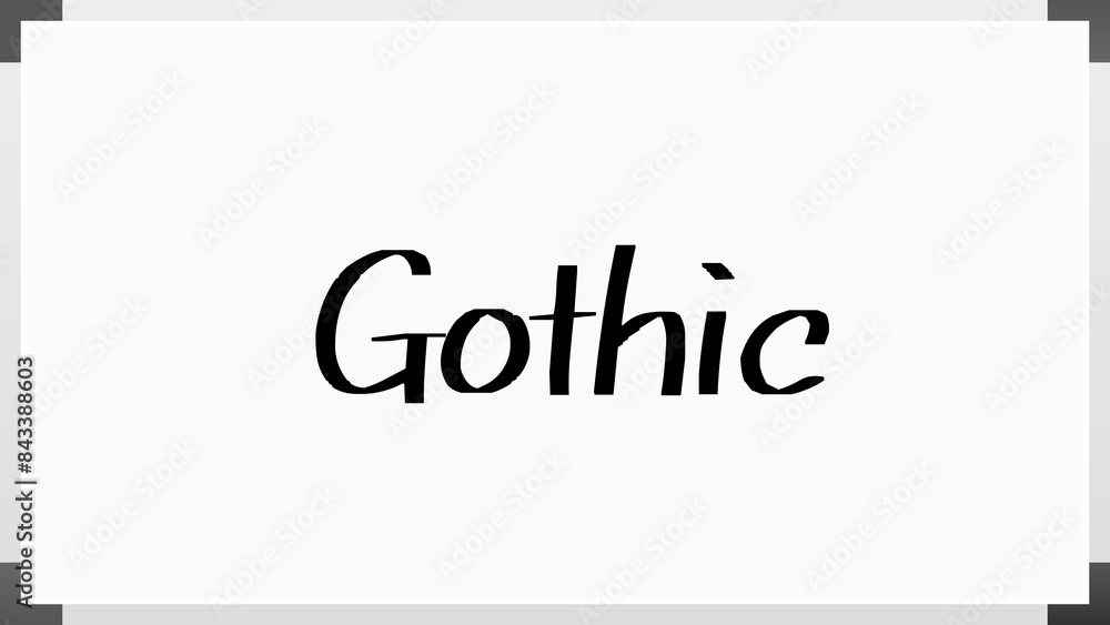 Gothic (ゴシック) のホワイトボード風イラスト Gothic (ゴシック) のホワイトボード風イラスト