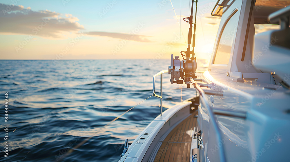 Fototapeta premium Luxurious Fishing Trip with High-End Equipment