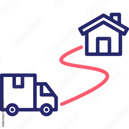 Delivery Route Icon
