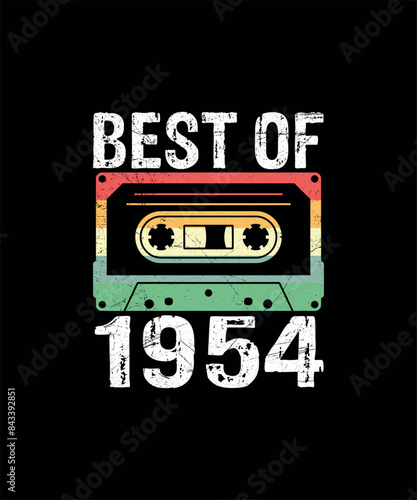 Best Of 1954 Cassette Tape Retro Vintage T-Shirt