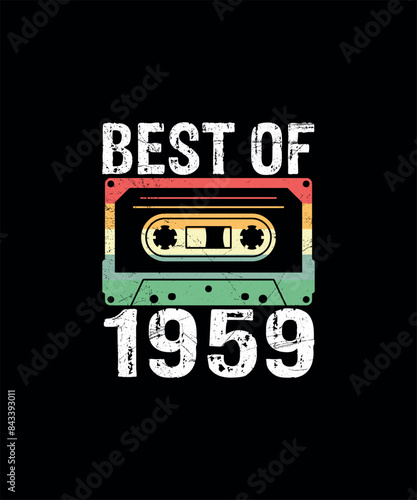 Best Of 1959 Cassette Tape Retro Vintage T-Shirt