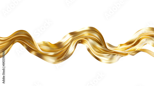 Golden Serpentine Streamer Isolated