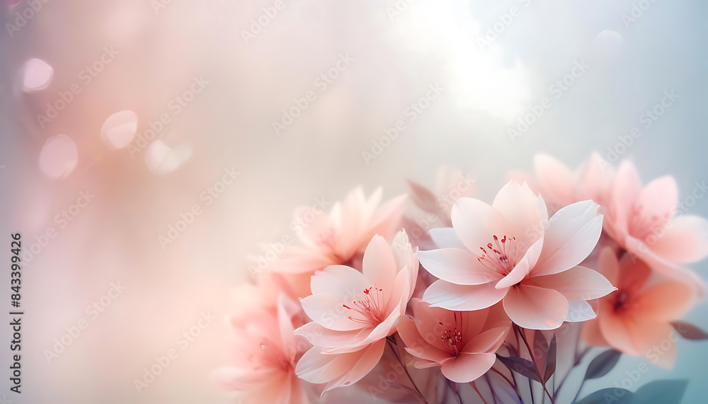 pink flowers in the morning