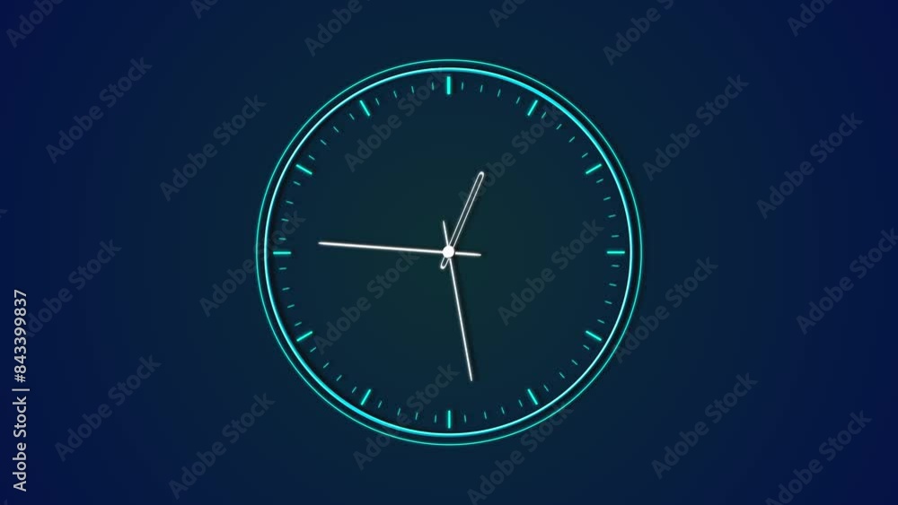 Stopwatch clock animation, Clock with moving arrows stop watch clock animated on white background. Perfect for business, countdowns, event. concept of time. busy time flow ticking