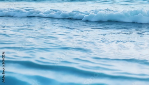 Abstract soft blue sea water with white foam texture