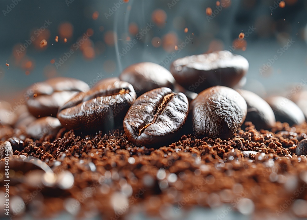 coffee beans on the ground coffee beans on the ground