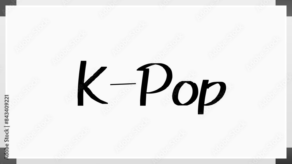 K-Pop (Kポップ) のホワイトボード風イラスト K-Pop (Kポップ) のホワイトボード風イラスト