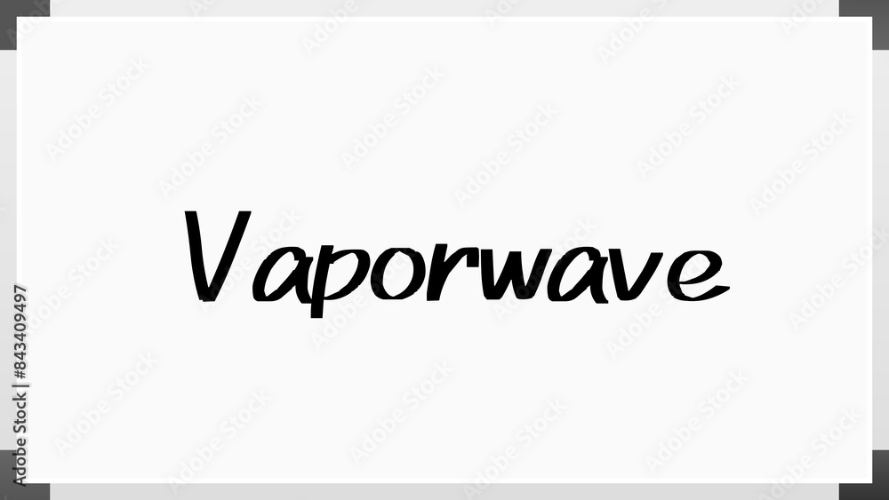 Vaporwave (ヴェイパーウェーブ) のホワイトボード風イラスト Vaporwave (ヴェイパーウェーブ) のホワイトボード風イラスト